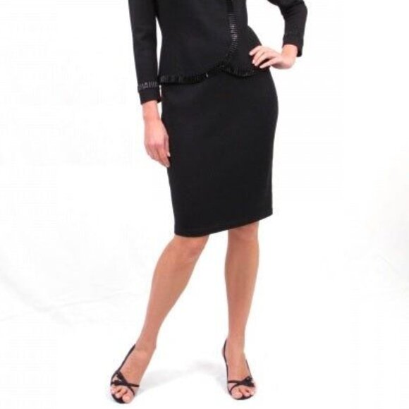 J.S.S. Knitwear Knit Skirt in Black Size 8 - Picture 1 of 7